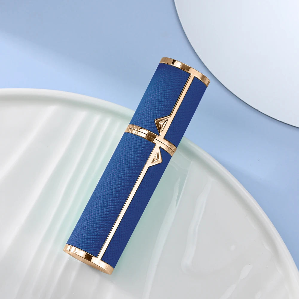 Louischanzl travel essentials perfumes empty bottle arabes originales PU leather 5ml Perfume refillable Bottle mini size bottles