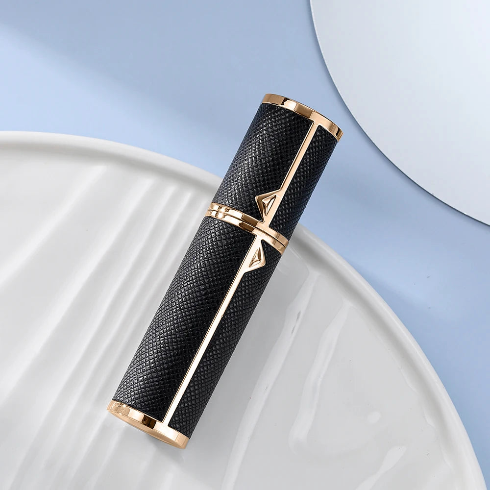 Louischanzl travel essentials perfumes empty bottle arabes originales PU leather 5ml Perfume refillable Bottle mini size bottles